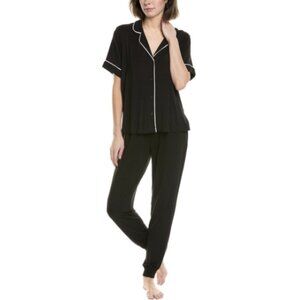 Sanctuary Women 2pc Sleepshirt & Jogger Set Xs, Black, NWT